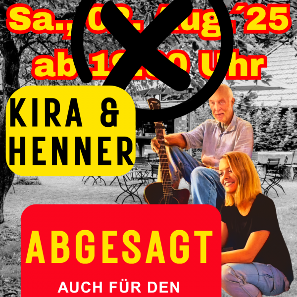 ABGESAGT !   K!R Biergarten-Event: KIRA & HENNER